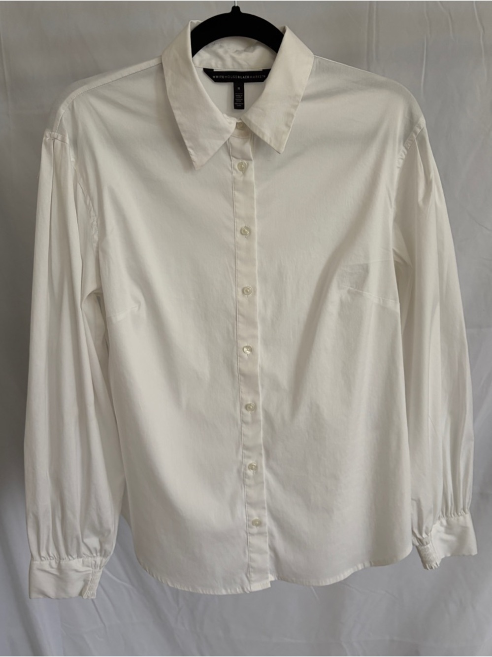 White House Black Market Ivory Button-Up Shirt